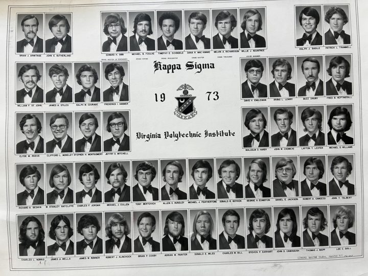 Kappa Sigma chapter composite, 1973, Virginia Polytechnic Institute