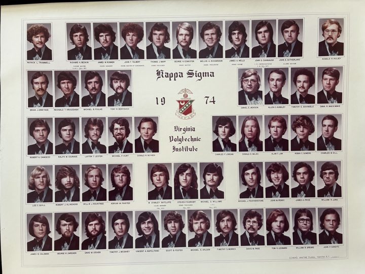 Kappa Sigma chapter composite, 1974, Virginia Polytechnic Institute