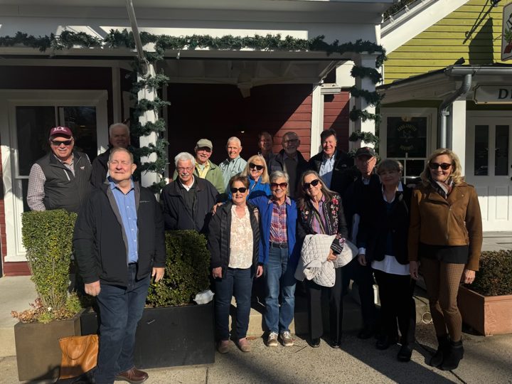 Brothers and Stardusters outside the restaurant at the Northern Virginia luncheon, November 2025